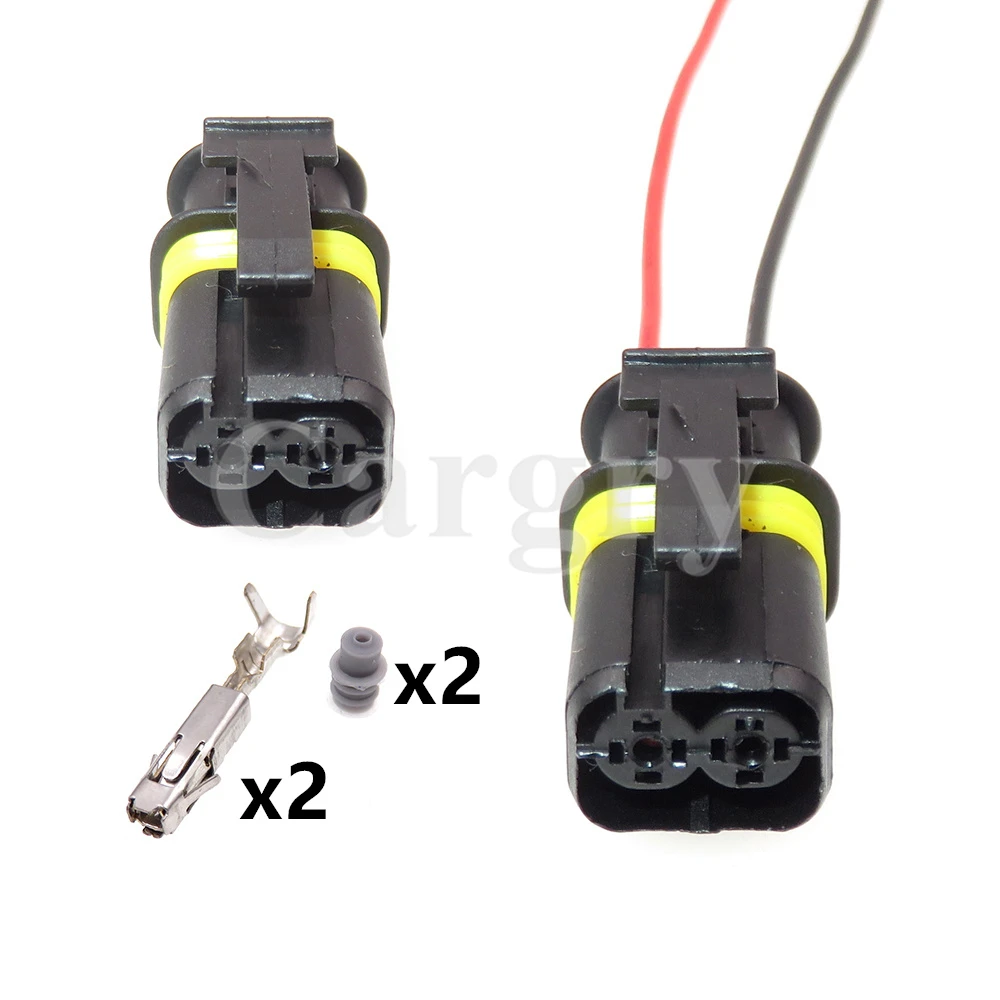 1 Set 2P 18286000002 Car Electronic Injection Motor Connector AC Assembly Automobile Starting Relay Wire Harness Socket