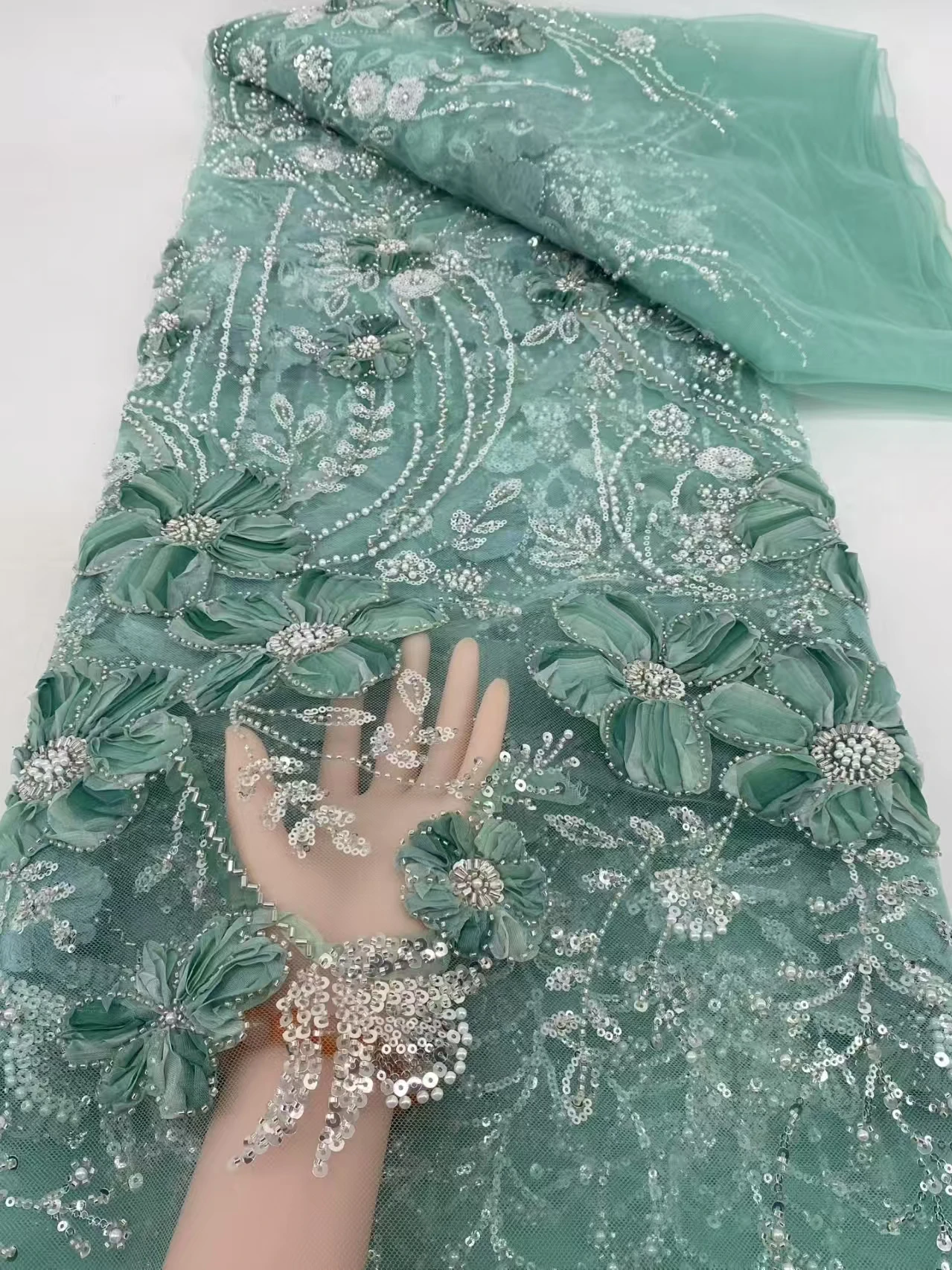 

Золотые африканские бусины, кружевная ткань, 2021, высокое качество, французская нигерийская кружевная ткань для жениха, бусины для шитья платья, свадебной вечеринки