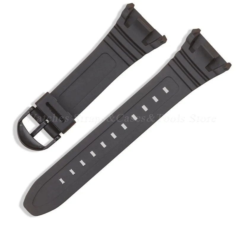 18mm Rubber Silicone Watch Strap for Casio W-96H W-96H-1AV Waterproof Universal TPU Sport Belts Men Women Bracelet Accessories