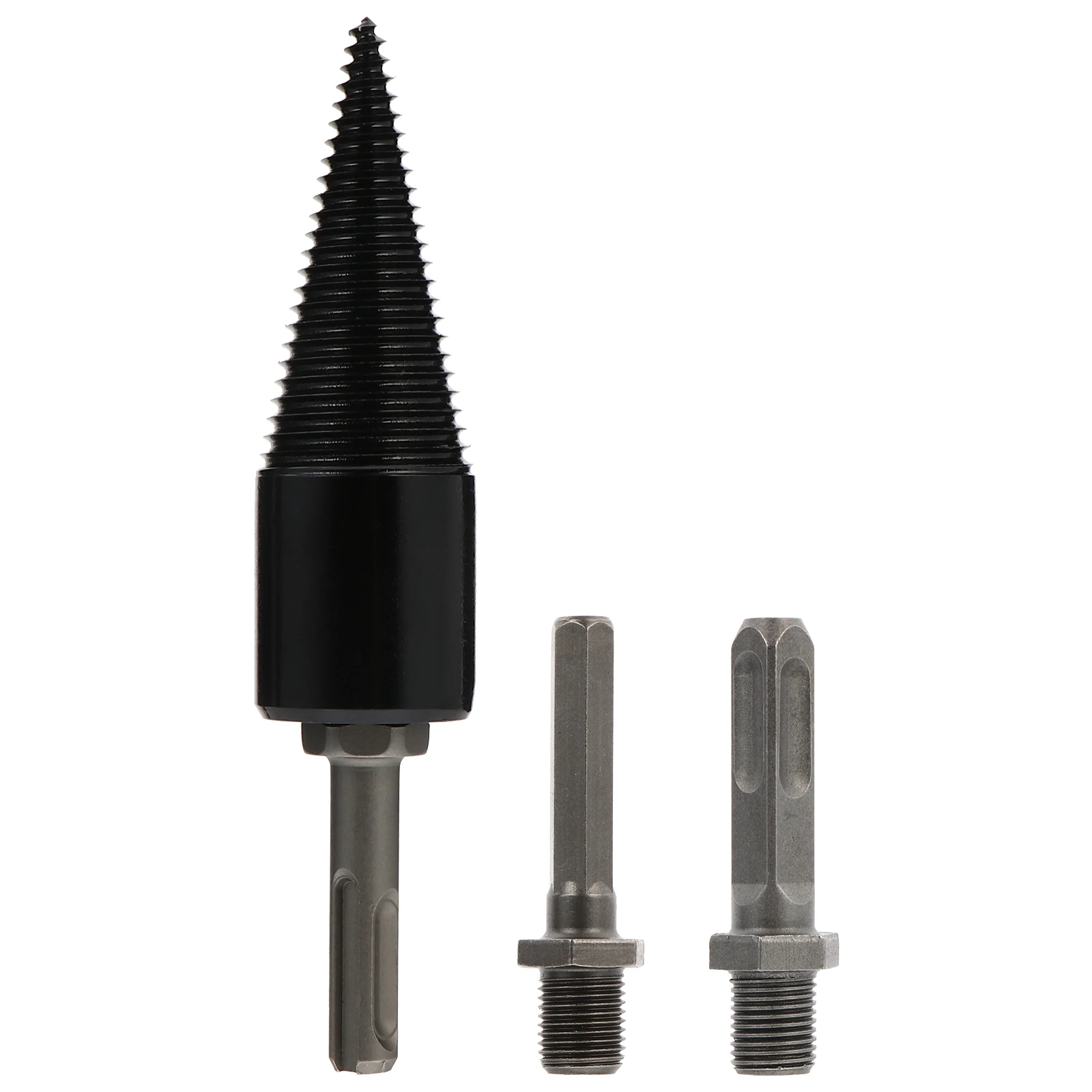 

1 Set Firewood Splitter Drill Bit High-Strength Steel Cone Screw For Wood Splitting Log Kindling With 3 Handles Woodworking Tool