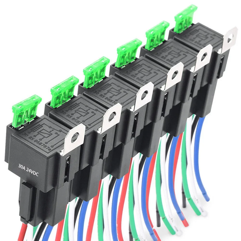 New Switch Harness Fuse Relay 30A Automotive Relay For A Separate Fuse Holder Fuse Relay SPST Automotive Relays