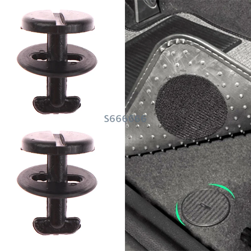 10Pcs  E36 E46 3 Series E38 E39 5 & 7 Series  Floor Carpet Mat Clips Twist Lock with Washers Automobile Replace Fasteners