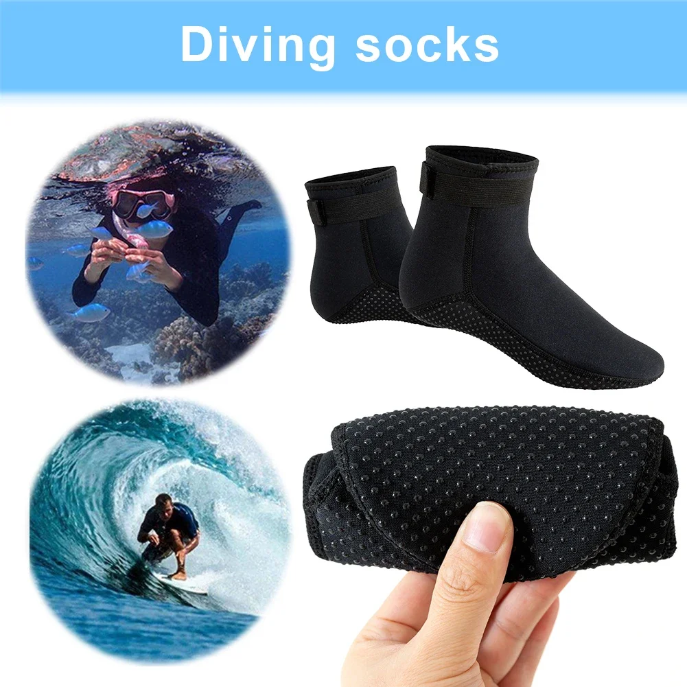 3mm Beach Volleyball Socks Thermal Surf Swimming Fins Socks Beach Booties for Diving Snorkeling Kayaking Paddling for Men Women