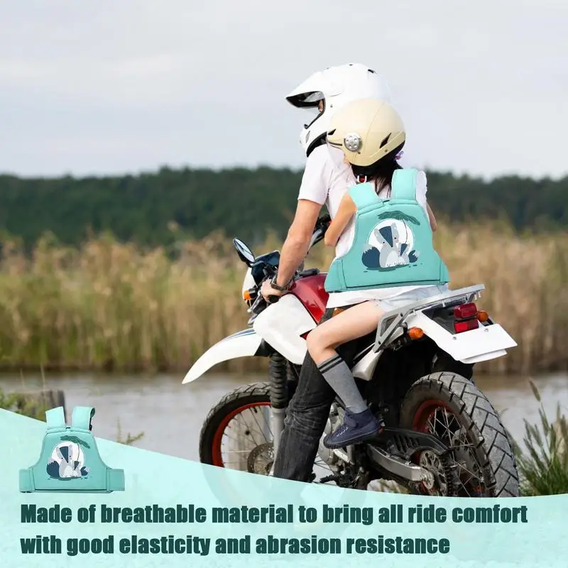 Kids Motorcycle Harness Safety Belt Cartoon Kids Motorcycle Harness Adjustable And Breathable Rear Seat Belt For Kids Safety