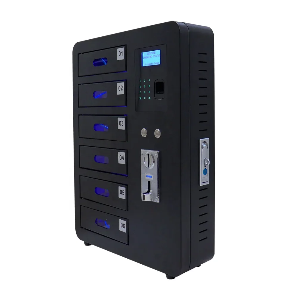 Multi Device Fast Phone Charger Public Mobile Phone Charging Station With Locker