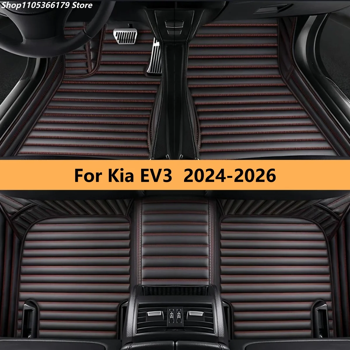 

Custom Car Floor Mats For Kia EV3 2024 2025 2026 Auto Leather Front Rear Row Carpet Pads Full Set Foot Matts Rugs