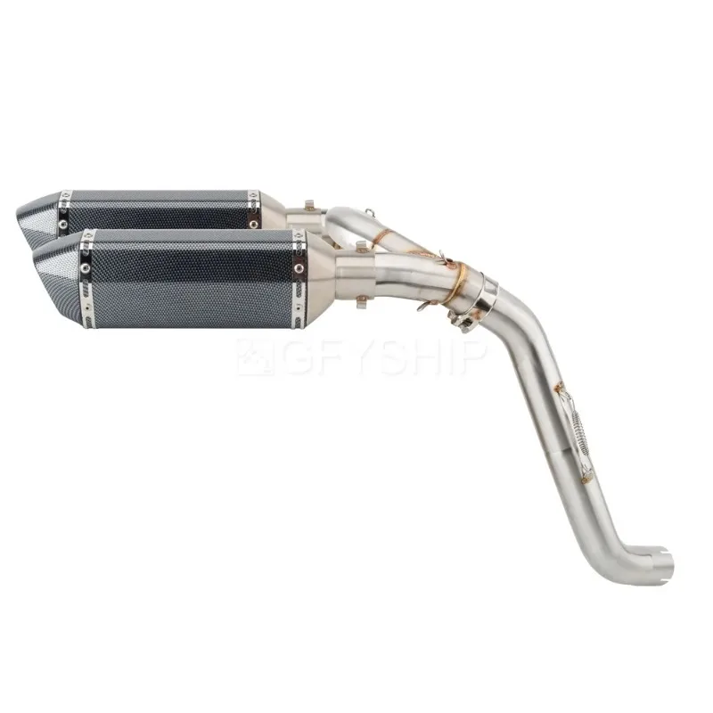 For Honda VFR 800 2002 2003 2004 2005 2006 2007 2008 2009 to 2013 VFR800 VTEC RC46 / ABS Motorcycle Exhaust Muffler Link Pipe - view 4