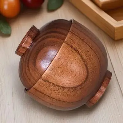 

Деревянная крышка чаши, сервировка еды, маленькая деревянная миска, салат, суп, рис, закуска, бытовая посуда, защита от ожогов, гладкие края, легко чистится