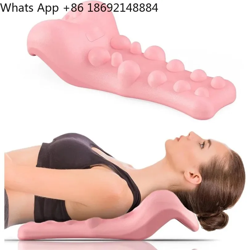 Spine Alignment Chiropractic Pillow Neck Shoulder Relaxer with Cervical Traction Device Neck Stretcher Pain Relief and Cervical