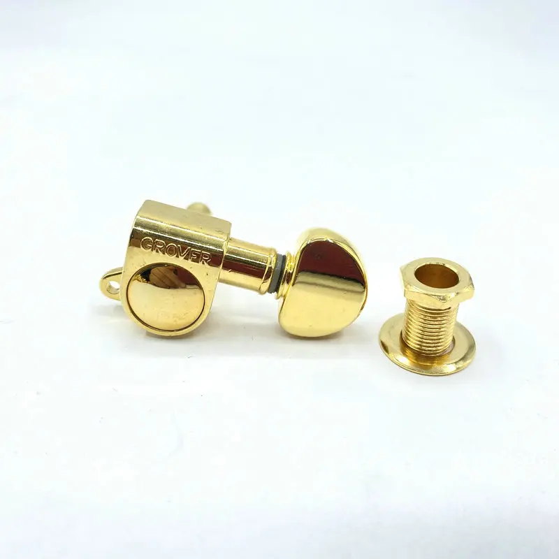 Original Grover 18-1Tuner Key Right Hand R6 Golden Chorme Color Made in China Taiwan 6 Inline for Electric Acoustic Guitar