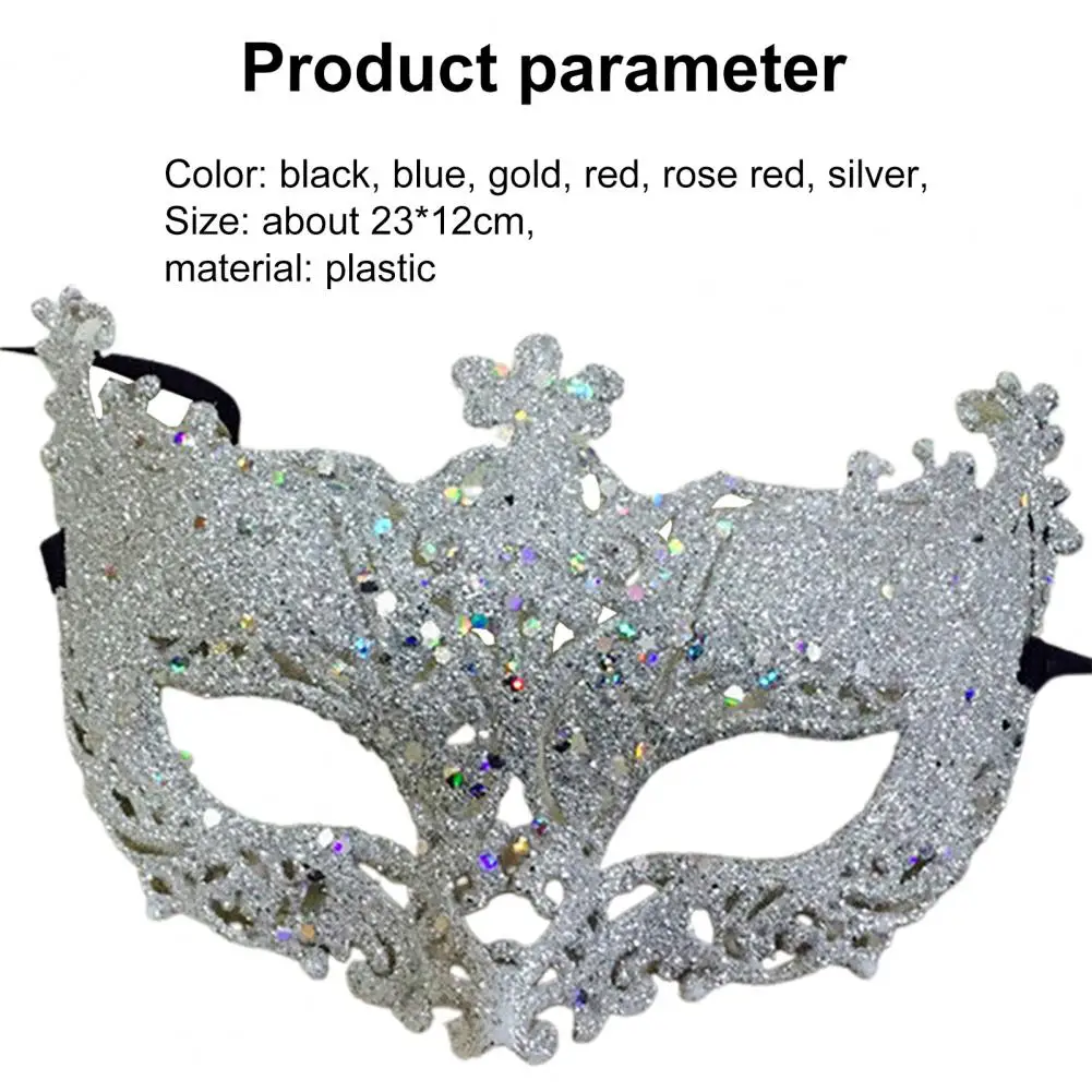 Cosplay Cover Glitter Shinny Women Ribbon Mysterious Eye Cover Masquerade Mask Venetian Masquerade Halloween Fancy Dress