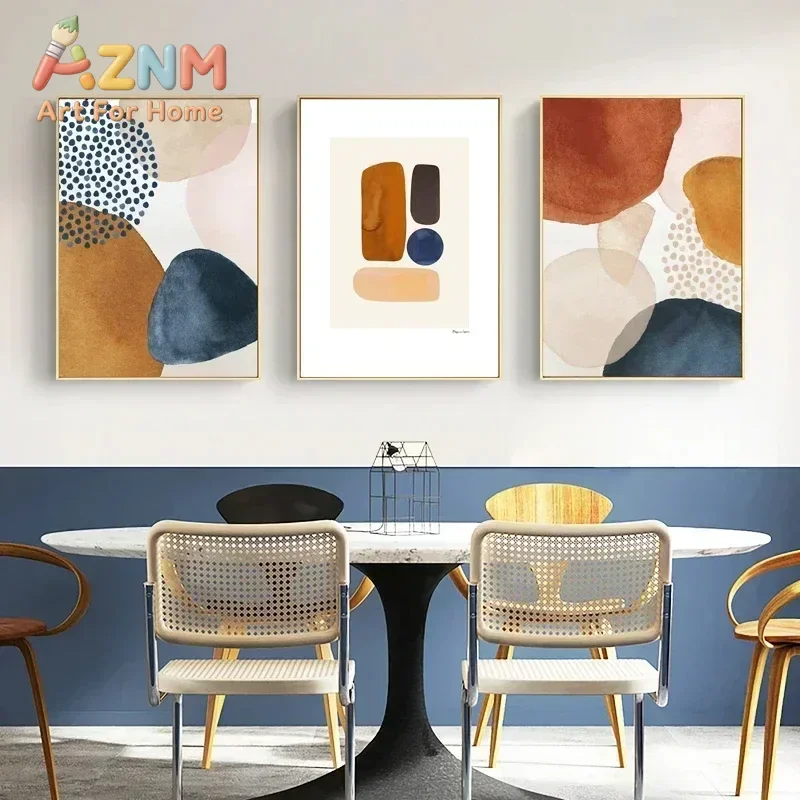 Geometric Line Morandi Watercolor Canvas Paiting Prints And Posters Abstract Wall Art Pictures For Living Room Home Decor