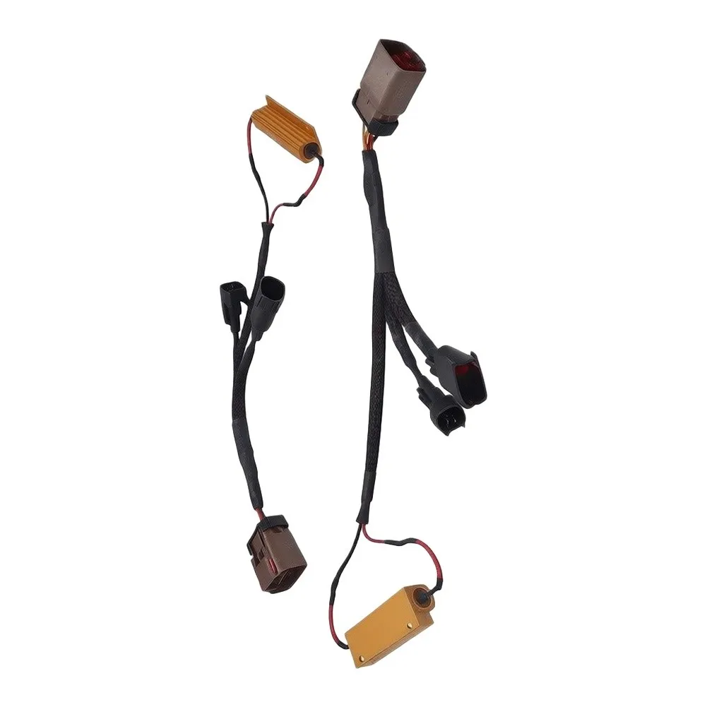 For Dodge For Ram Halogen Taillight to LED Conversion Wiring Harness 2009-2018 with Heat Resistant Nylon Braid
