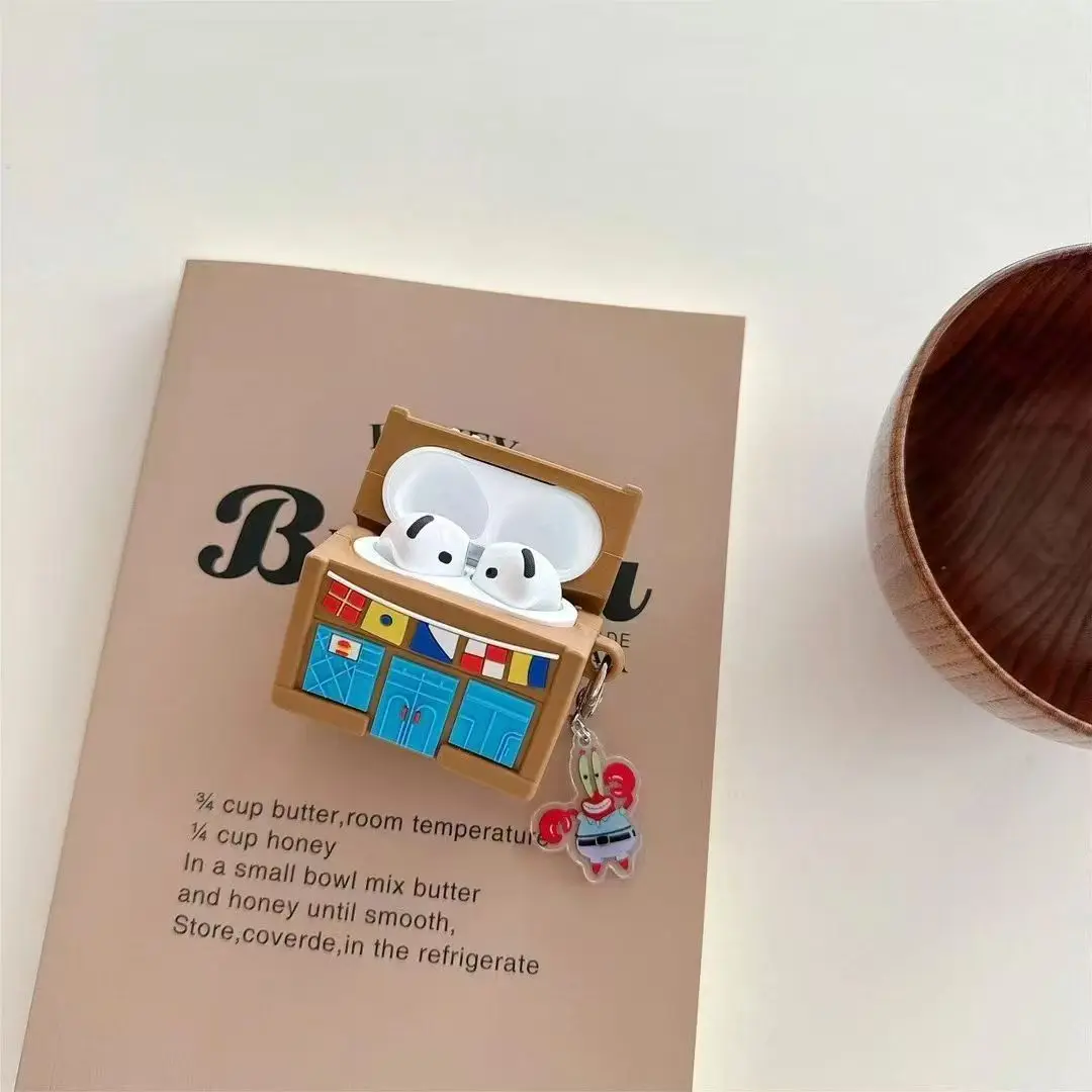 MINISO Creative Restaurant Fones de ouvido Bluetooth compatível com Apple AirPods 1/2/3/4 Pro/Pro2 Universal