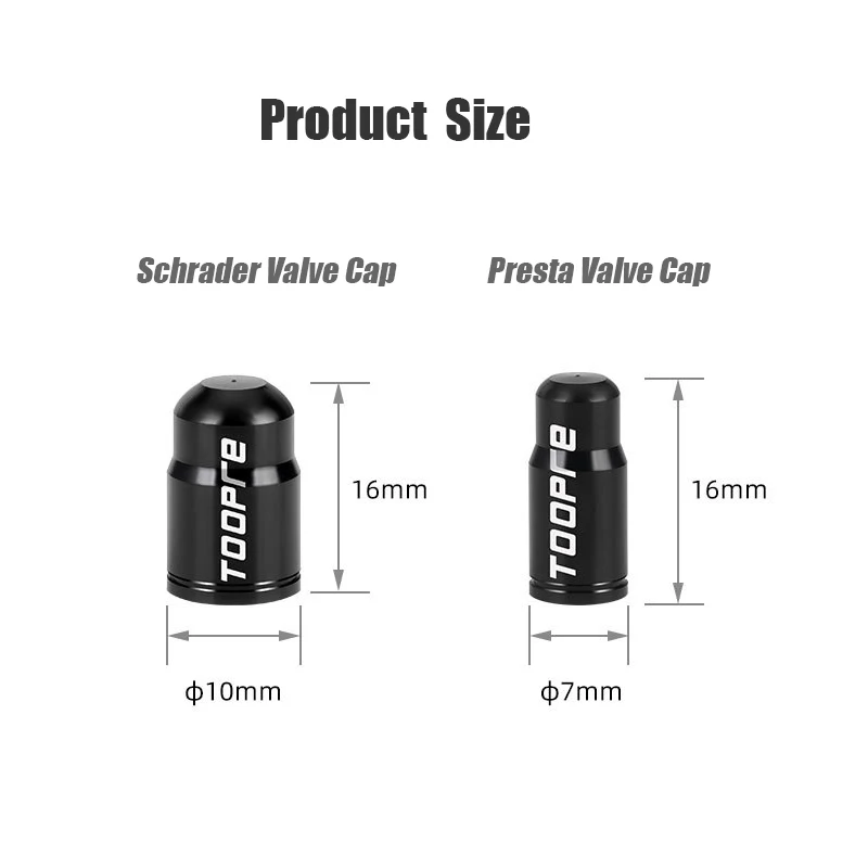 2pcs Mountain Road Bicycle Presta Valve Cap Schrader Valve Cap Dust Cover Aluminium Alloy For Scooter Car French American Valve