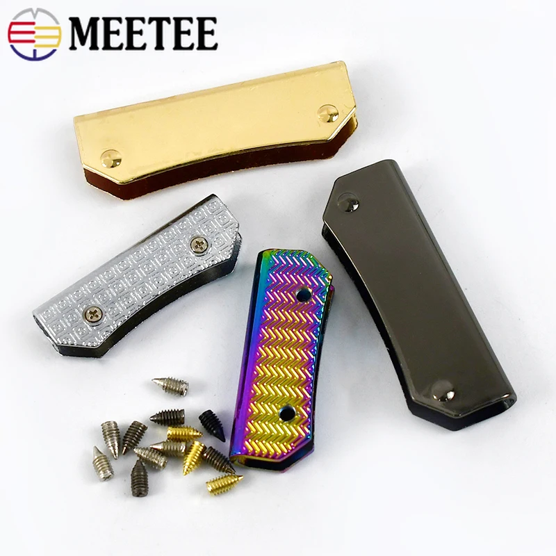 4/10Pcs Meetee 35/47mm Metal Bag Corner Protector Buckle Handbag Edge Clip Banding Clasp Screw Hardware Decoration Accessories