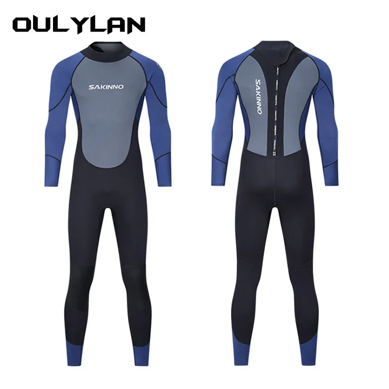 

OULYAN 2mm Neoprene Diving Wetsuit Men Full Body Diving Suit One Piece for Men Snorkeling Scuba Swimming Surfing