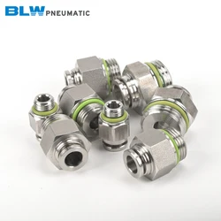 PC 304 Stainless Steel External Thread Pneumatic Quick Coupling 1/8
