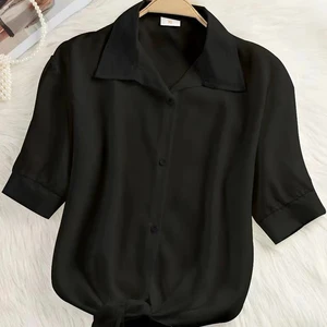 Kurzhaut aus der Frauen in der Frau, ein Freizeithemd, weiße Tops, neue Mode, Sommer 6 Hauptverkäufe Frauen Beach Camisão - №6