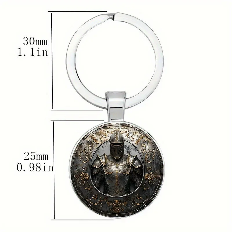 templar keychain Knight Pagonya Keychain Keyring Jewelry Pendant Convex Glass Keychain Friends Gift