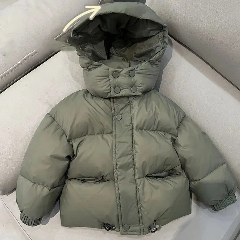 سترة مبطنة بالقطن للأطفال للأولاد والبنات ملابس سميكة للأطفال سترة دافئة على الطراز الأجنبي ملابس الخبز الأحمر للشتاء #2