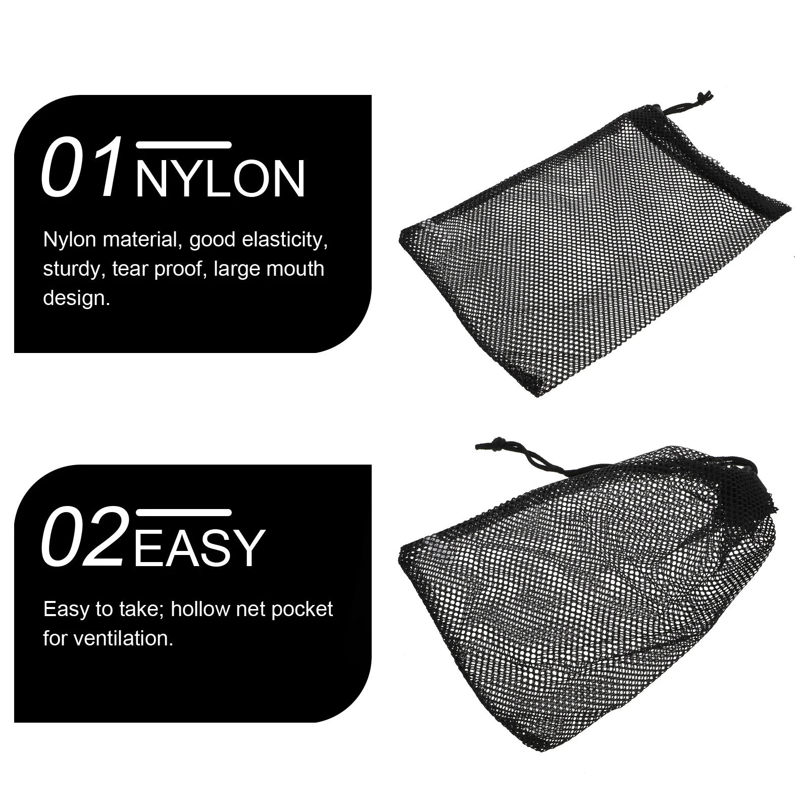 2 pièces organisateur sac de filet de Golf balles de Fitness Tennis Nylon lunettes de plongée stockage sacs en maille