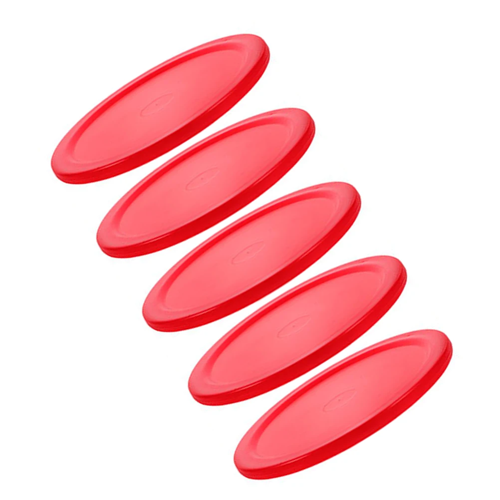 

5Pcs Air Hockey Pucks Red Mini Size Space Saving for Table Hockey Game Home Office Travel Accessories 2inch