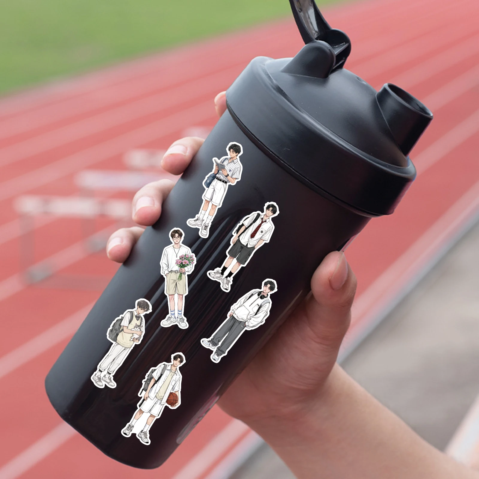 20pcs of Exquisite Boy Magazine and Newspaper Character Pattern Korean Stickers for Phone Cases Diy Decor Fridge Kids Stickers