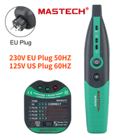 MASTECH MS5902 Automatic Circuit Breaker Finder Fuse Socket Tester EU 230V US 125V Specification with Flashlight Circuit Tester