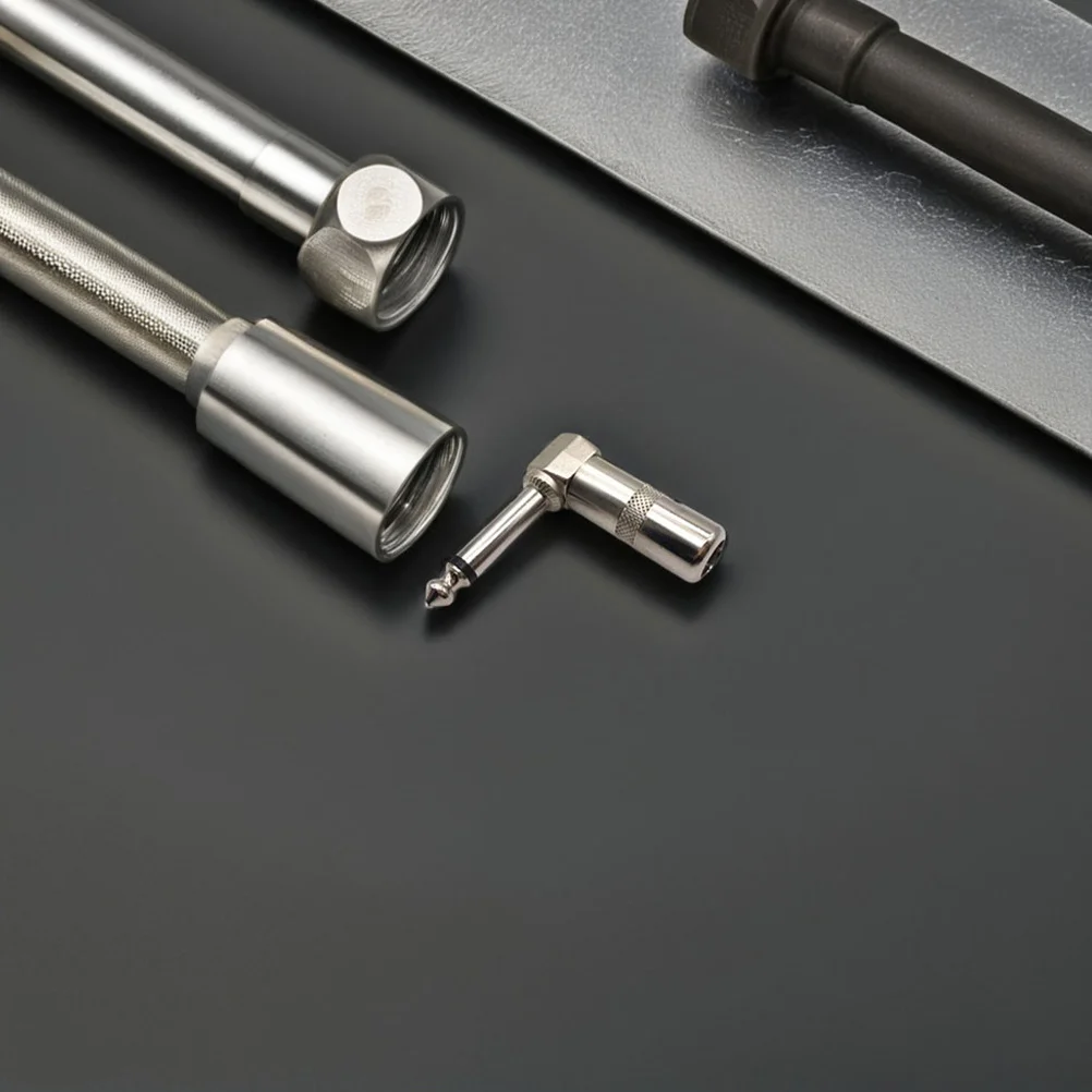 

5Pcs Audio Right Angle Plug 6.35mm Guitar Output Jack Zinc Alloy 90 Degree Cable Adapter Microphone Phone