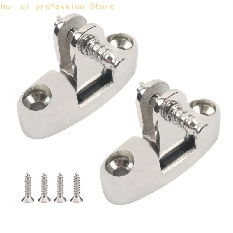 Scharnier für Bootsoberseite, Decksockel aus Edelstahl 316 mit Federstift für Bimini-Hardware-Reparaturarbeiten an Bord H8WE – Detail 9