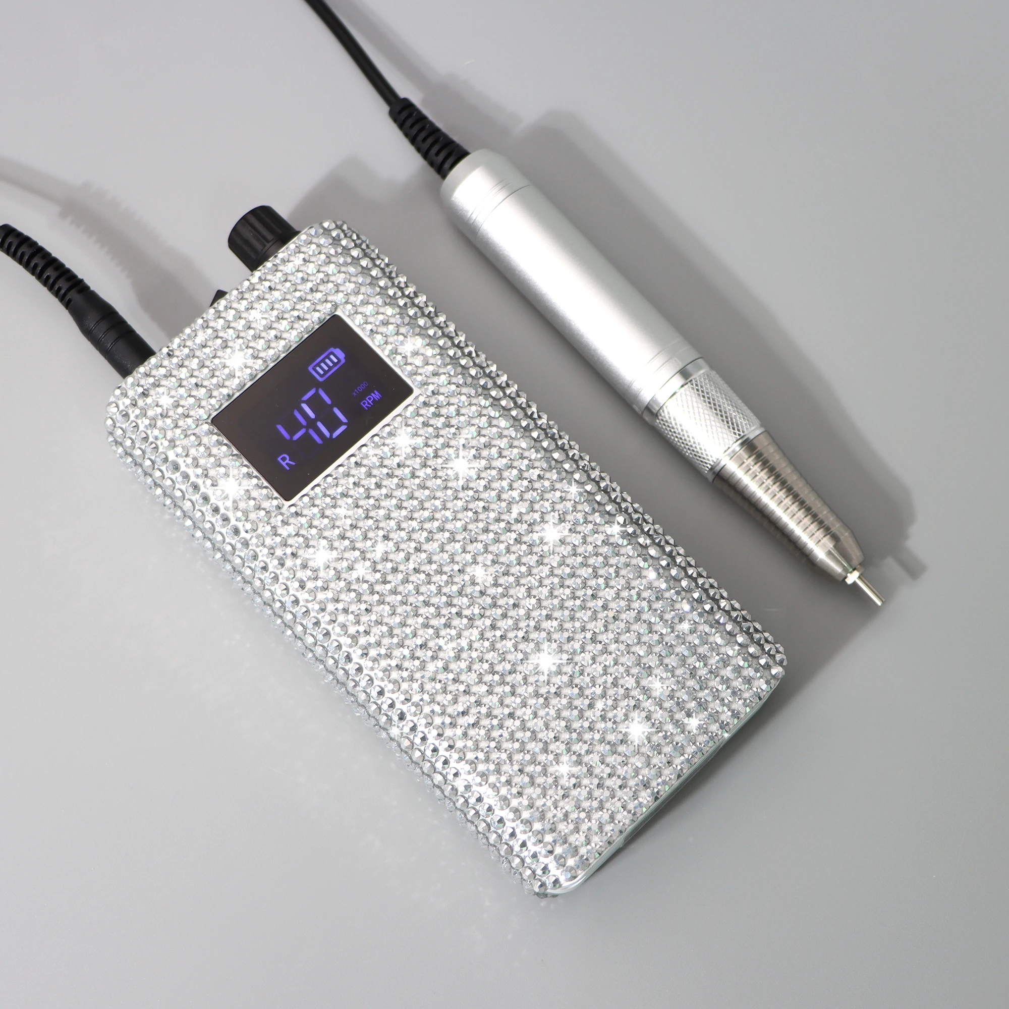 New Diamond Professional Portable Nail Polisher 40000RPM Rechargeable Electric Manicure Strong Coreless Nail Drill Machine