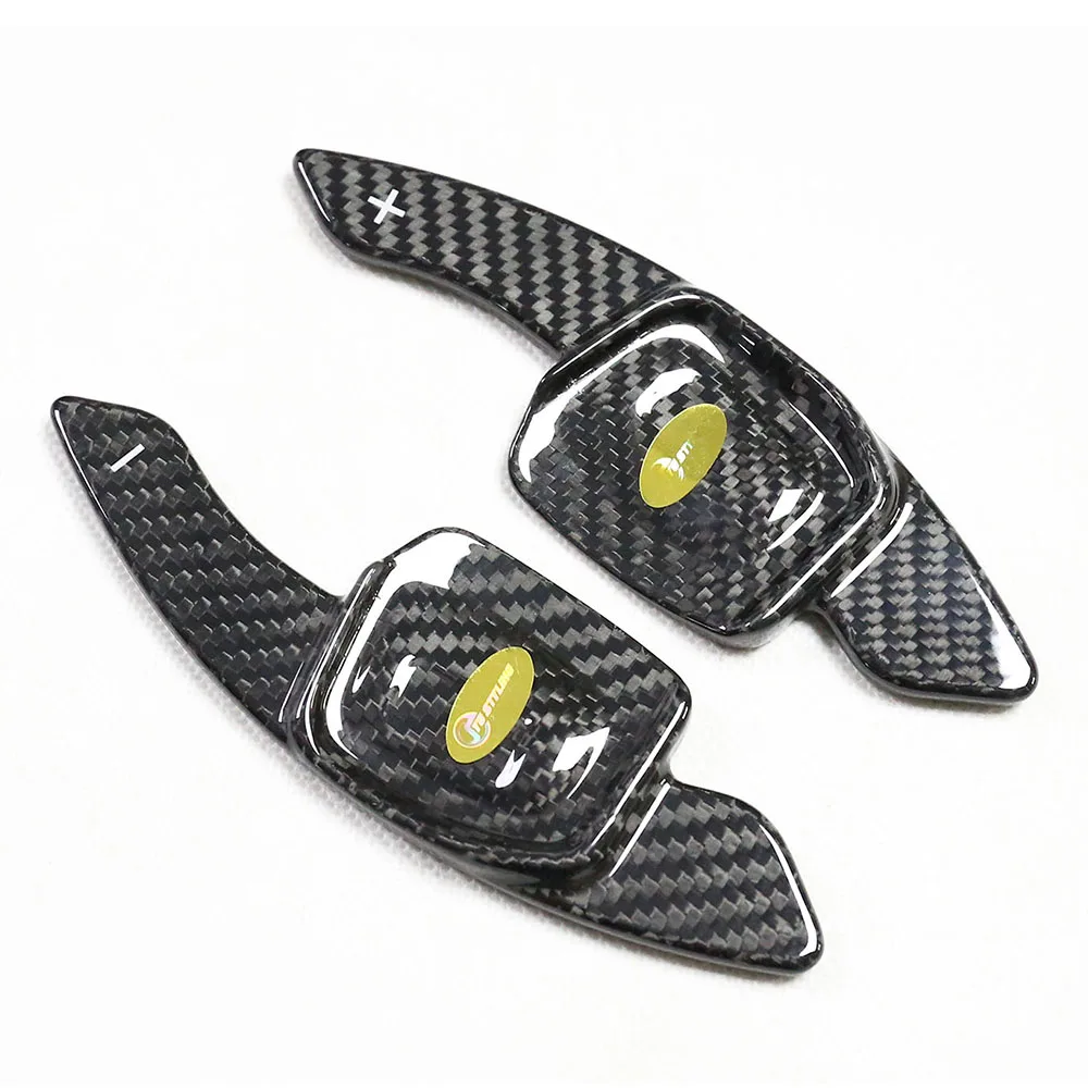 

Twill-Weave Carbon Steering Wheel Paddle Shift Extention Glossy Black for Fit VW MK8 Golf 8 MK8 CC 2020+