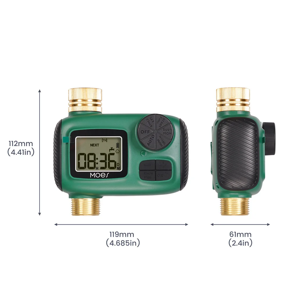 Inlet Water Valve With Timer Ip55 Waterproof Knob Button Lcd Display Irrigation Valve