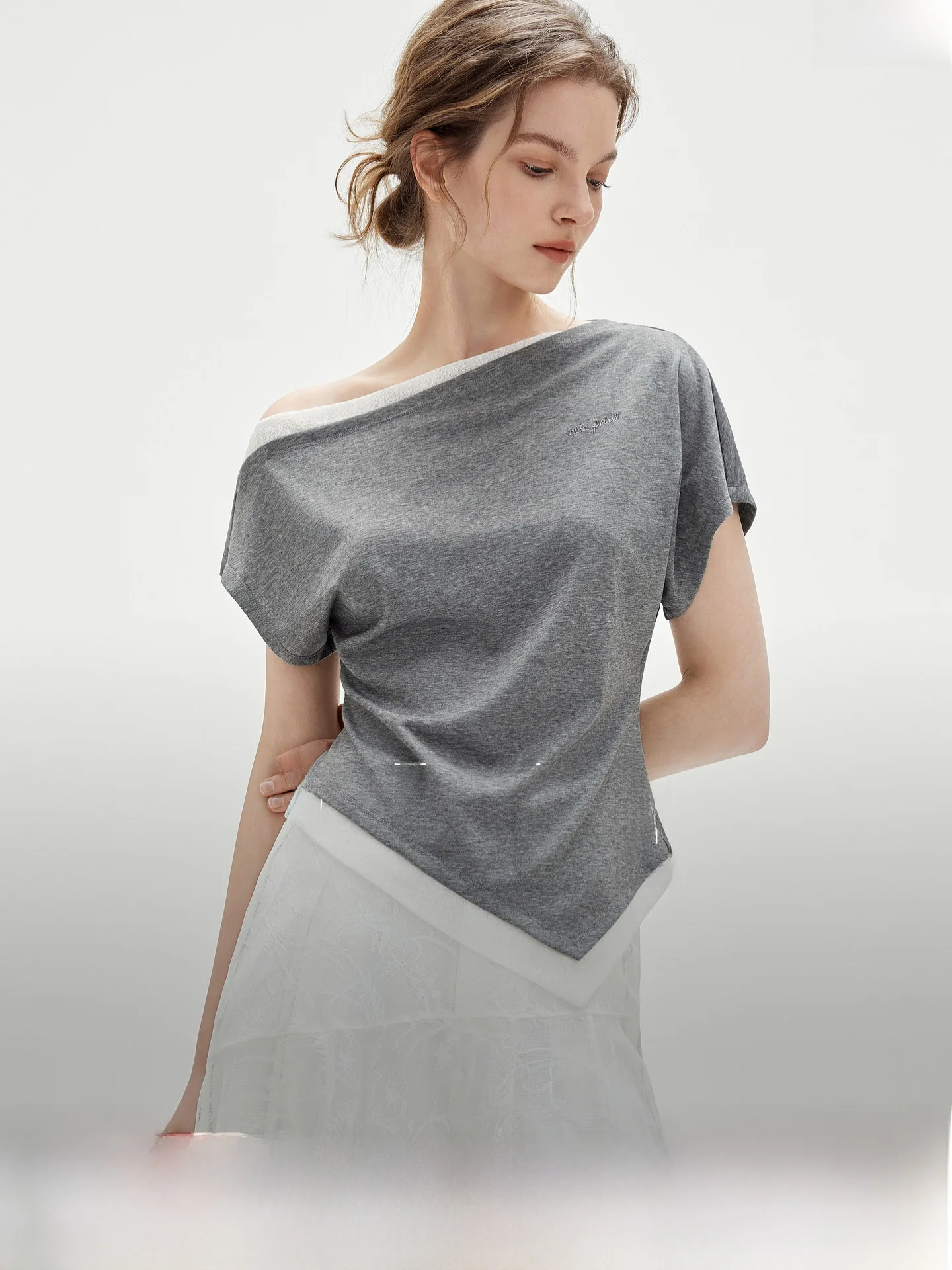Elle Design Sensation Women's Short Sleeve T-Shirt Waist-Cinching Summer New Style Hyde Park Casual Daily Wear Polyester