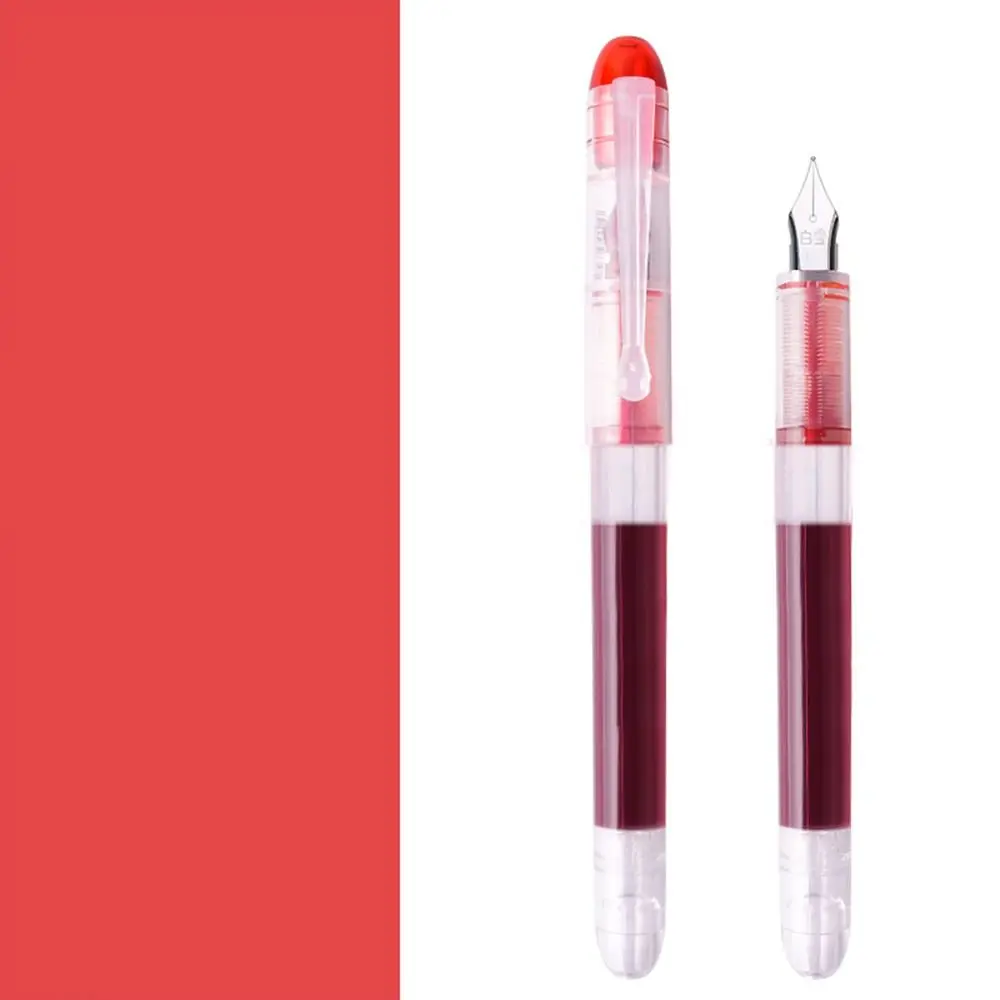 

Calligraphy Large Capacity Fountain Pen Quick-Drying F Nib Writing Ink Pens 8 Colors Multi-Color Straight Liquid Pen Student