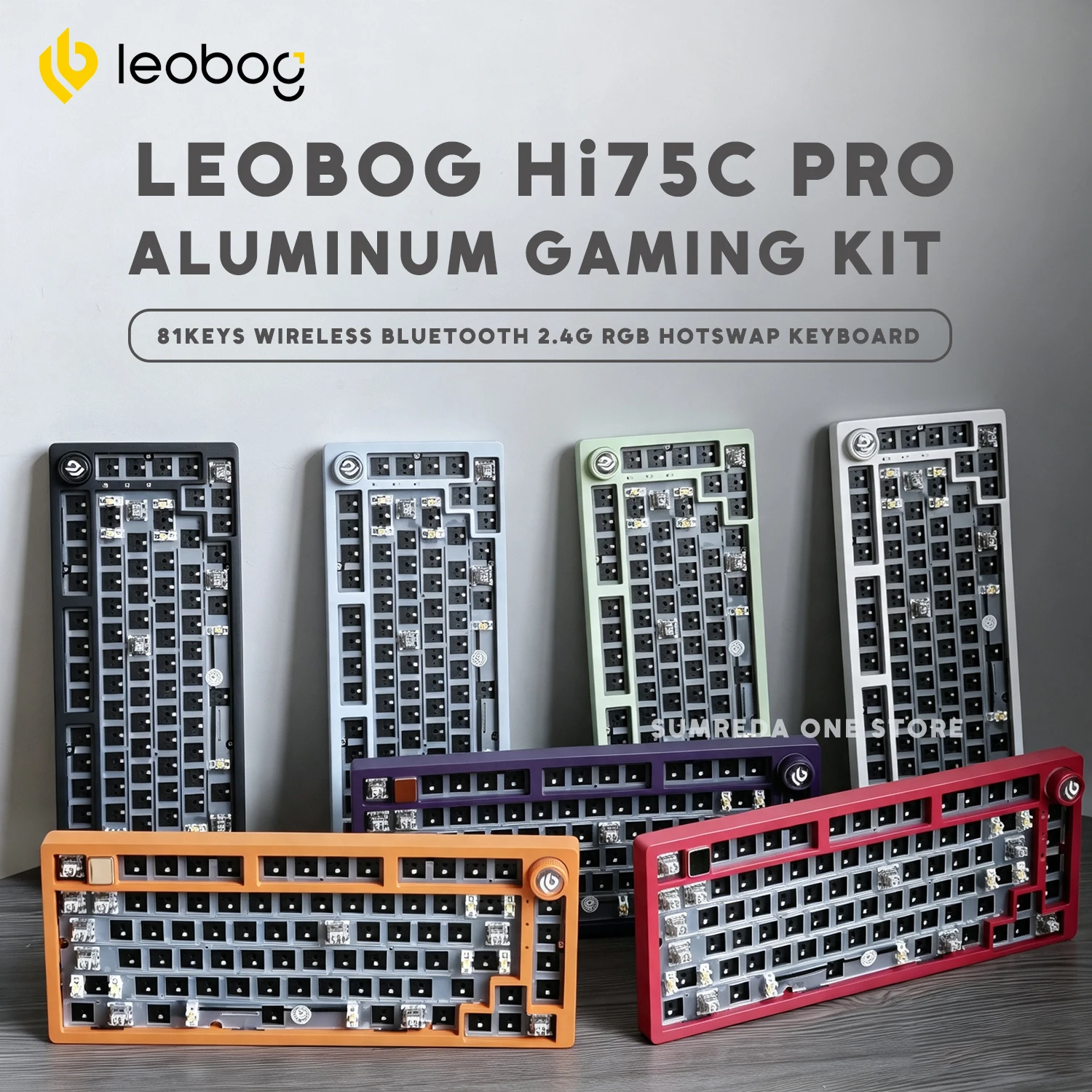 Leobog Hi75C Gaming Aluminum Wireless Mechanical Keyboard Kit Hi75 Hi75C Pro 81Keys Bluetooth 2.4G Wired  Hotswap Gamer Keyboard
