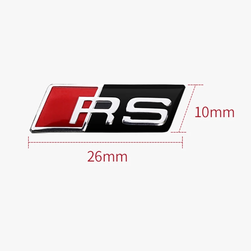 2Pcs line RS Emblem Car Steering Wheel Sticker Auto Accessories For Audi A3 A4 B8 B7 A6 C7 A5 A7 A8 B9 B6 C6 Q2 Q3 Q5 Q7 Q8 S3