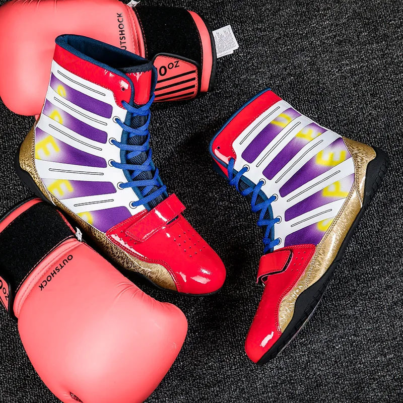 

Anti-slip Professional Gym New Boxer Training Professional Breathable Boxing Men's Wrestling Fighting Boots Boxing Shoes Gym