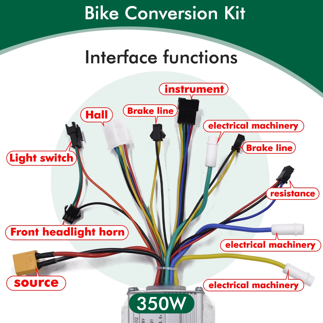 36V 48V 350W 500W E-bike Scooter Controller motore Brushless per Controller bicicletta elettrica parte Scooter bicicletta elettrica