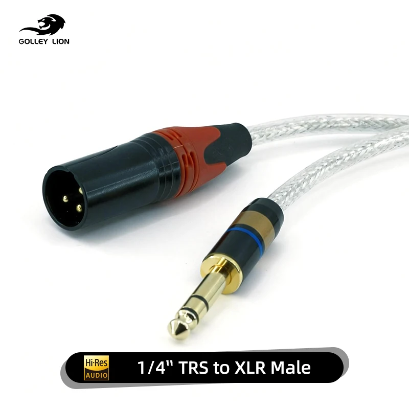 

Кабель-переходник 6,35 мм TRS (стерео) на XLR (балансный) для подключения аудиооборудования