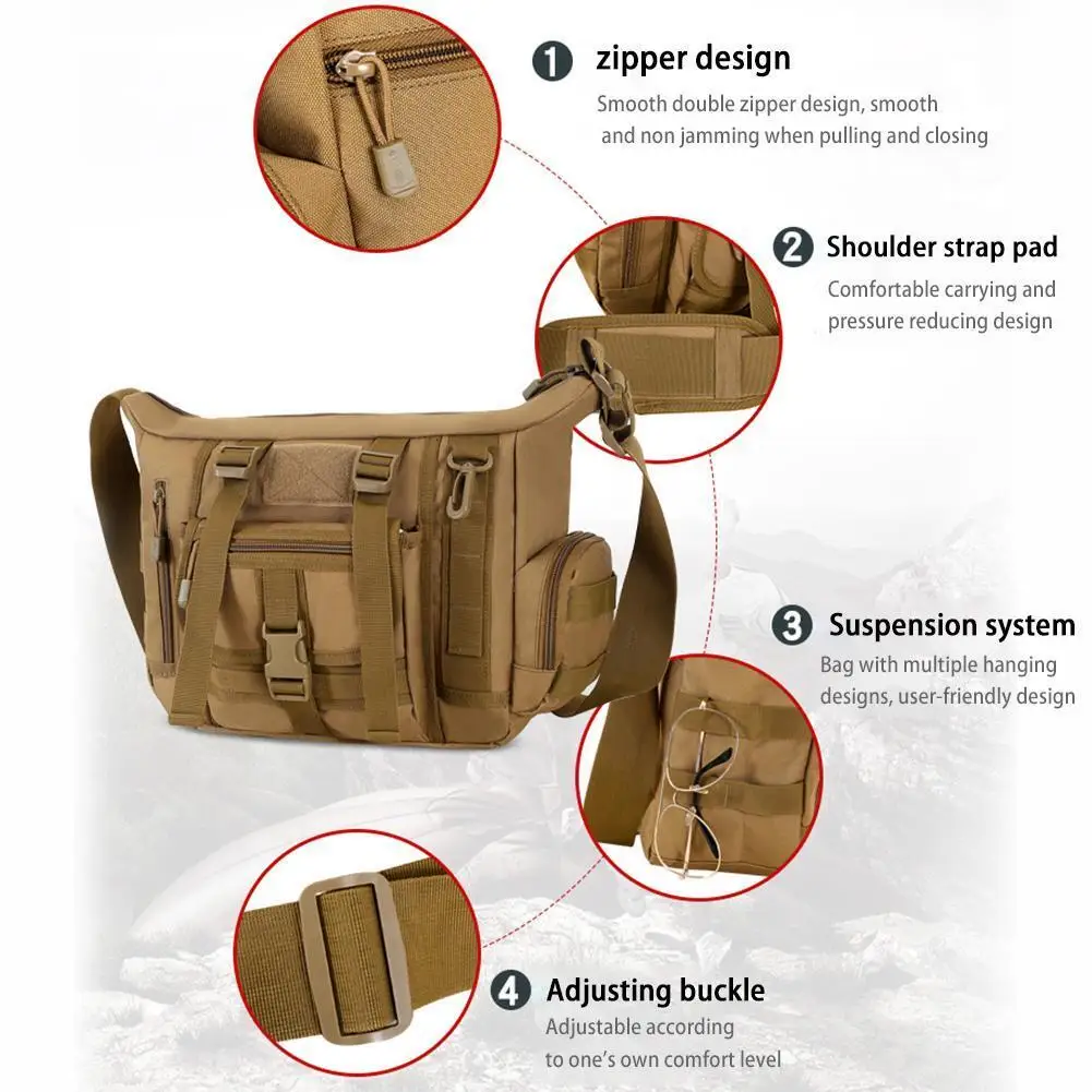 Men Messenger Bag Waterproof Nylon Schoolbag Satchel Shoulder Bags Casual Travel Crossbody Bags For Male Belt Handbag Briefcase