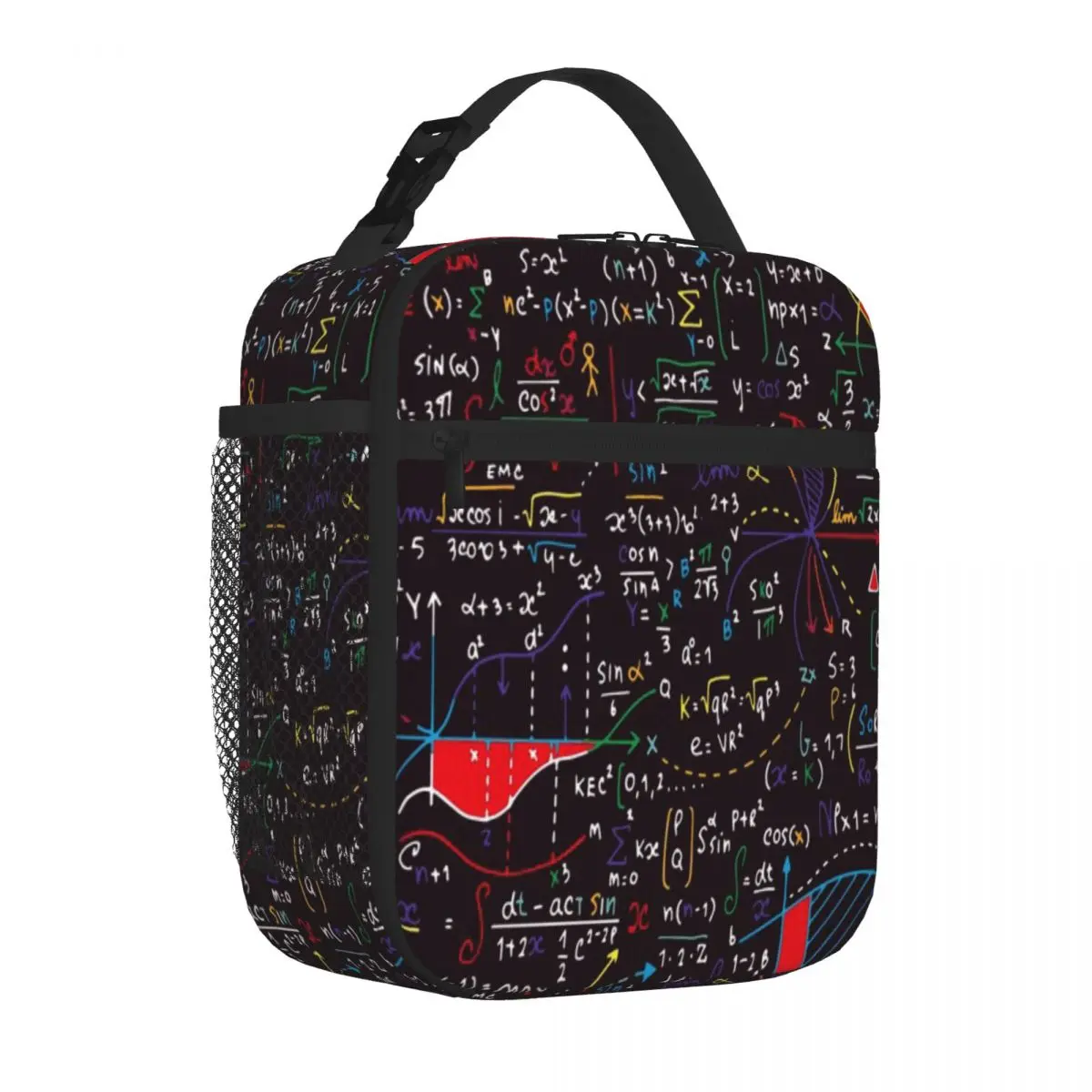 Bestselling Colorful Math Formulas Animal Face Commuter Lunch Bag School Break Time Picnic Lunch Bag