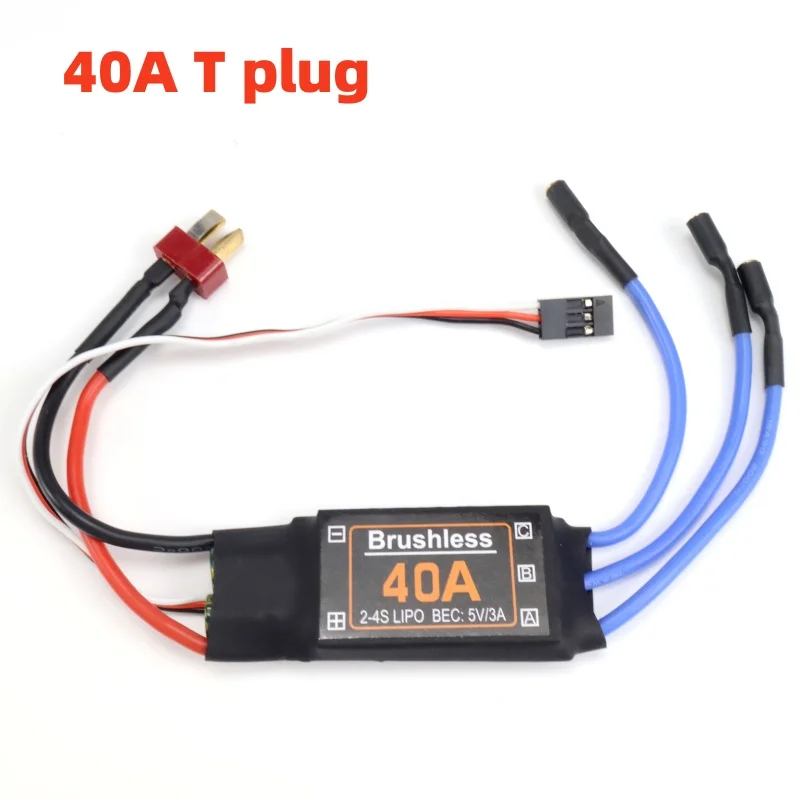 Bürstenloser 40A ESC Geschwindigkeitsregler 2-4S mit 5V 3A UBEC für RC FPV Quadcopter, RC Flugzeuge, Helikopter, F450, F550, S500, 30A M – Detail 9