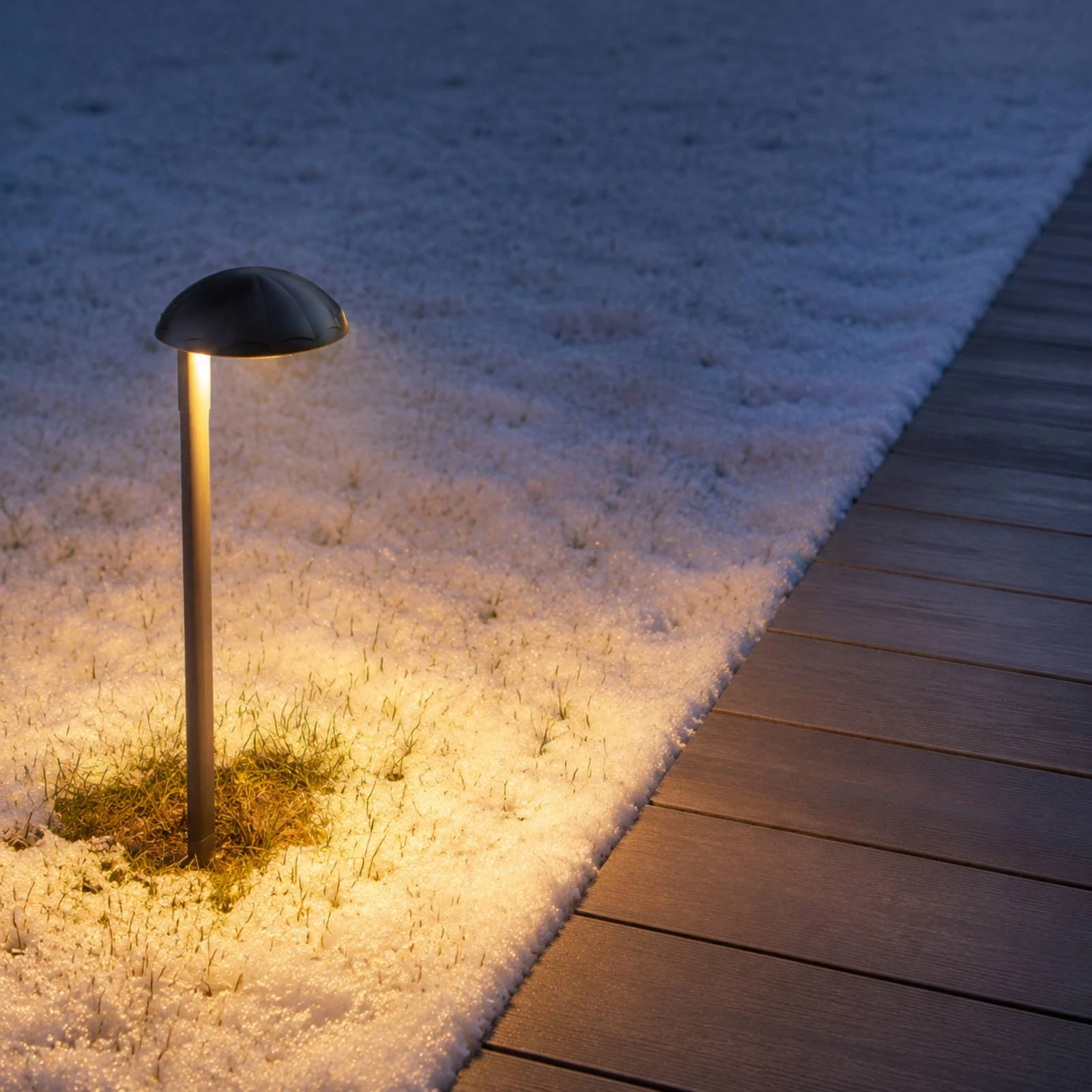LED Lawn Light with Ground Stake Warm White LED Garden Light with Stake Sleek Energy Efficient for Pathway, Yard