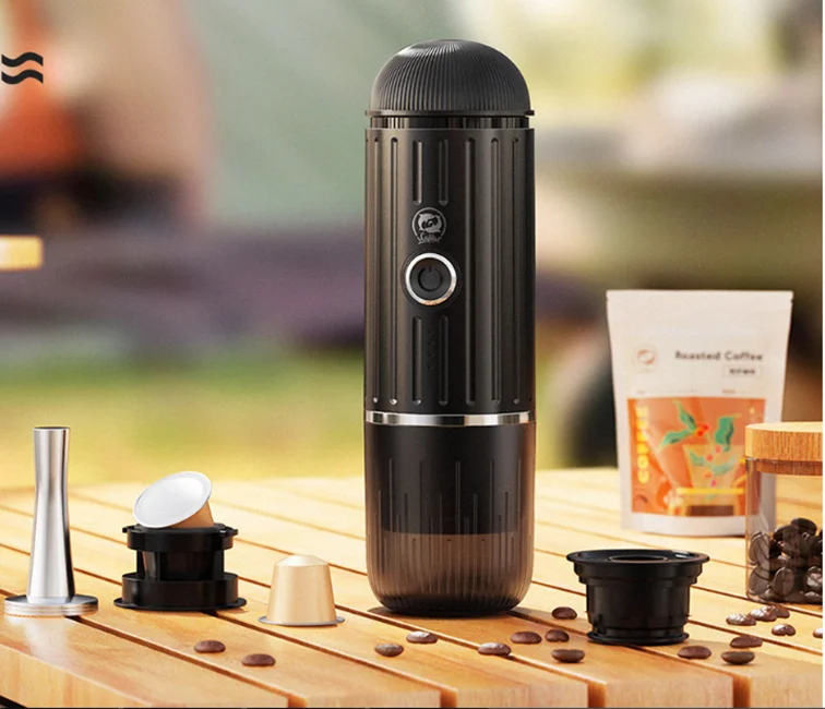 Portátil mini máquina de café expresso cápsula máquina de café viagem compatível cápsula e café moído carga usb