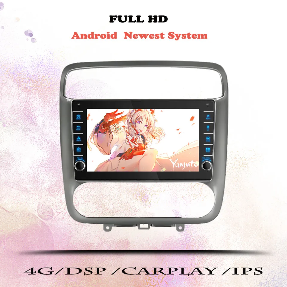 For Honda Stream 2000 - 2006 Auto Radio Stereo Multimedia Video HU Head Unit With GPS Navi 8G ram 2Din Auto DVD Cassette