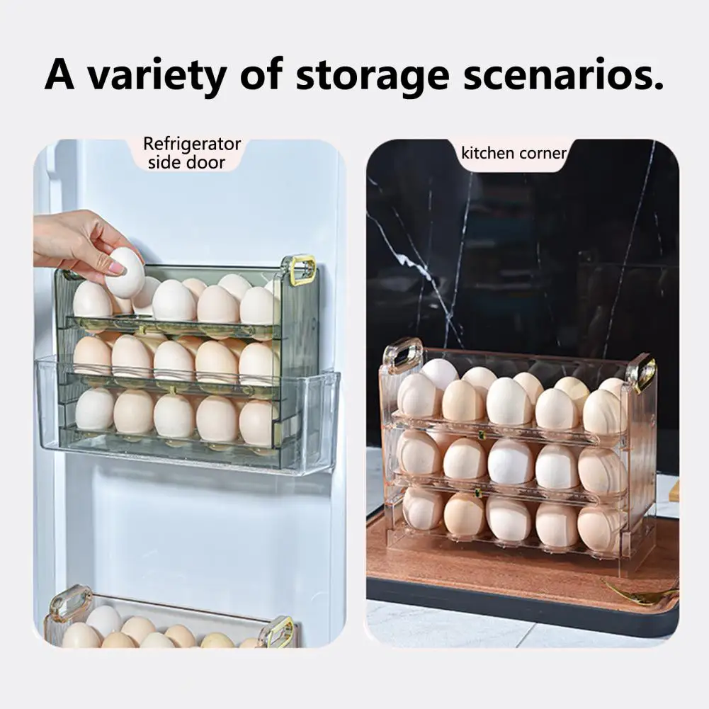 

Egg Container Visible Lightweight Space-saving Time Scale Egg Container Refrigerator Egg Storage Box Egg Storage Rack