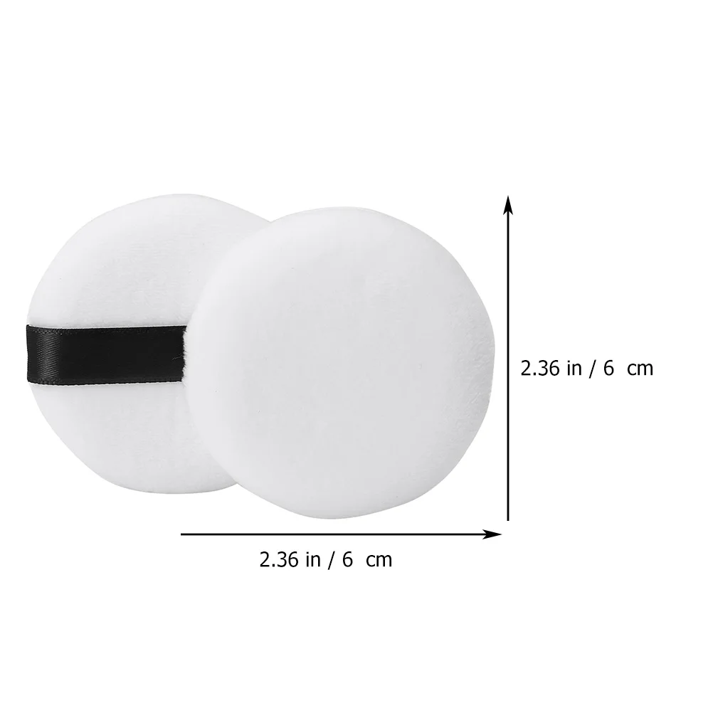 

20pcs Flocking Puff Powder Mini Girl Crystal Tool White 60x12 Cosmetics Puff Salon Makeup