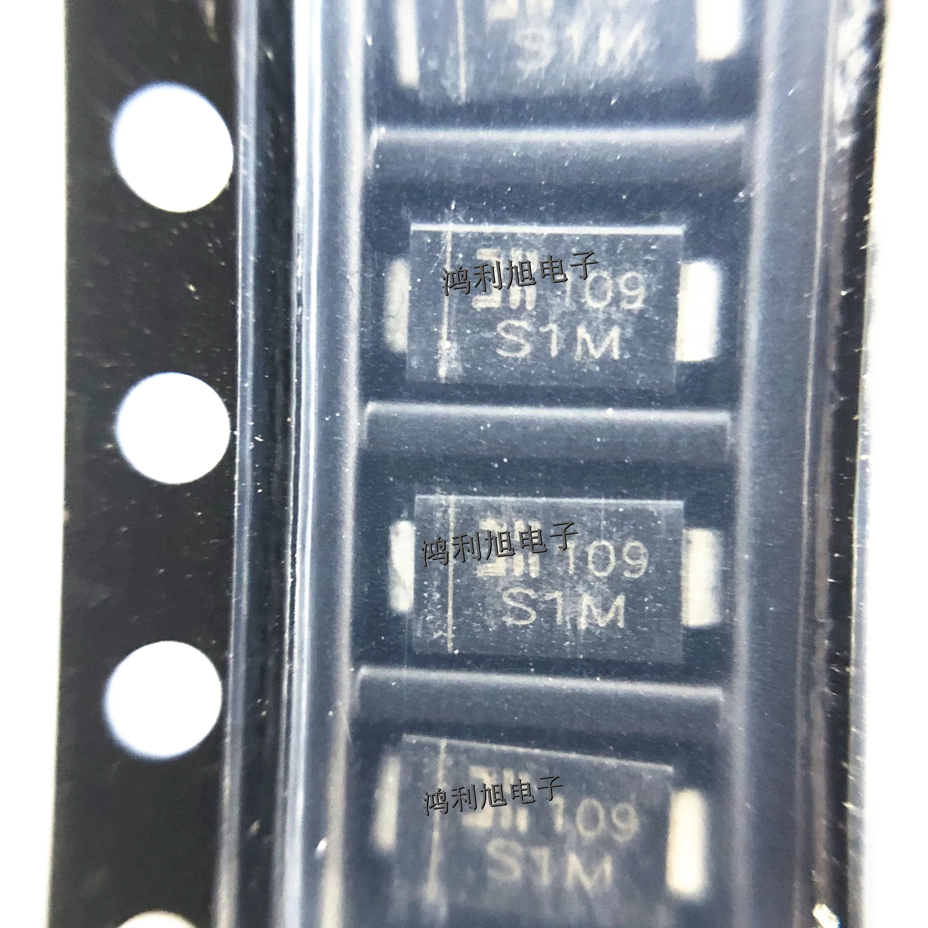 50PCS/Lot S1M-13-F MARKING: S1M Fast / Ultrafast Diode, 1 kV, 1 A, Single, 1.7 V, 75 ns, 30 A, 2 Pins, DO-214AC (SMA)